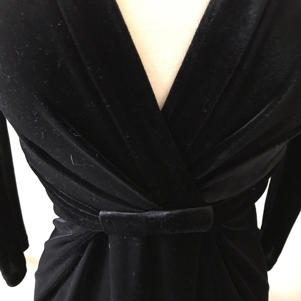 NWT - BCBG - black velvet dress - Picture 6 of 8